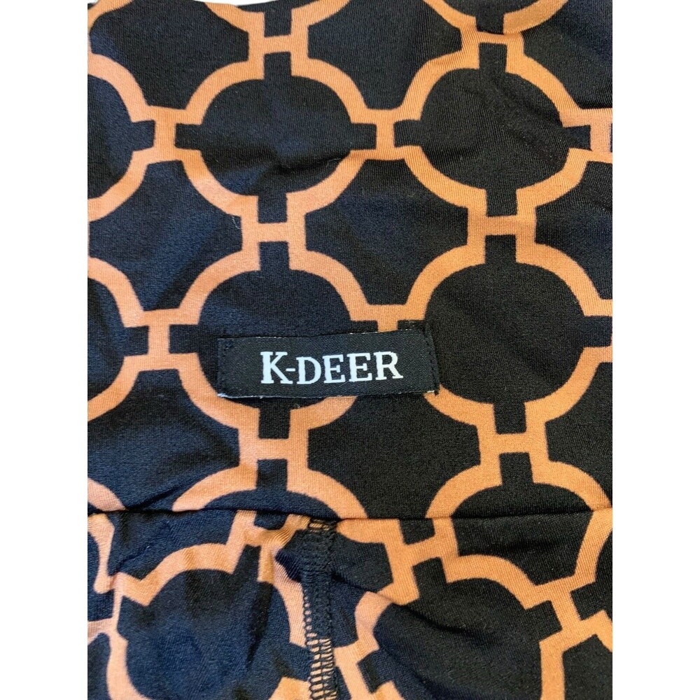 K-Deer Women's Activewear Signature Leggings Cropped/Capri Length Yoga S View 3
